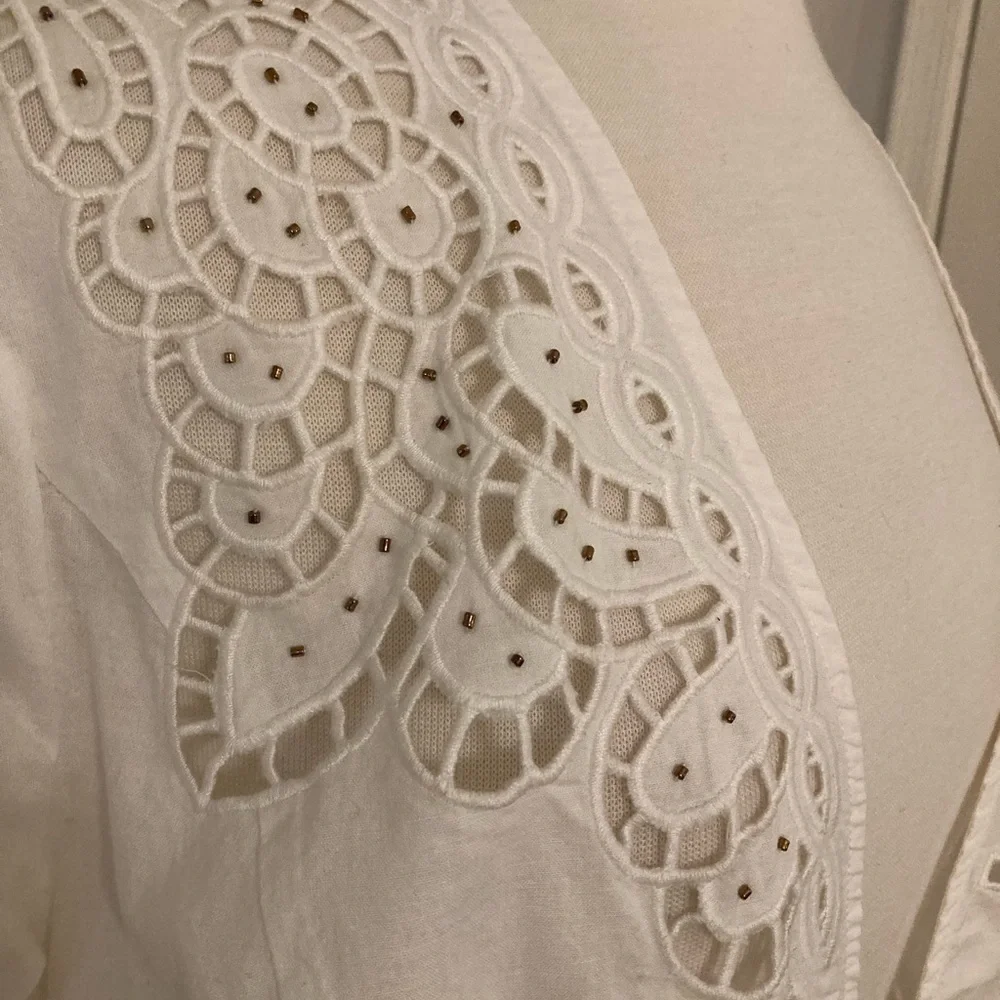 Torrid Ivory Embellished Shirt Jacket 2/2X